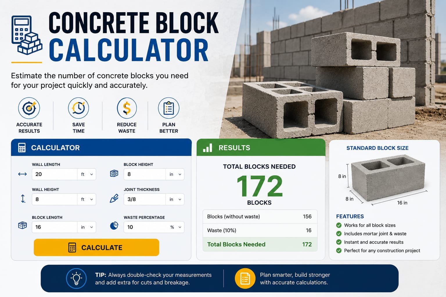 Concrete Block Calculator